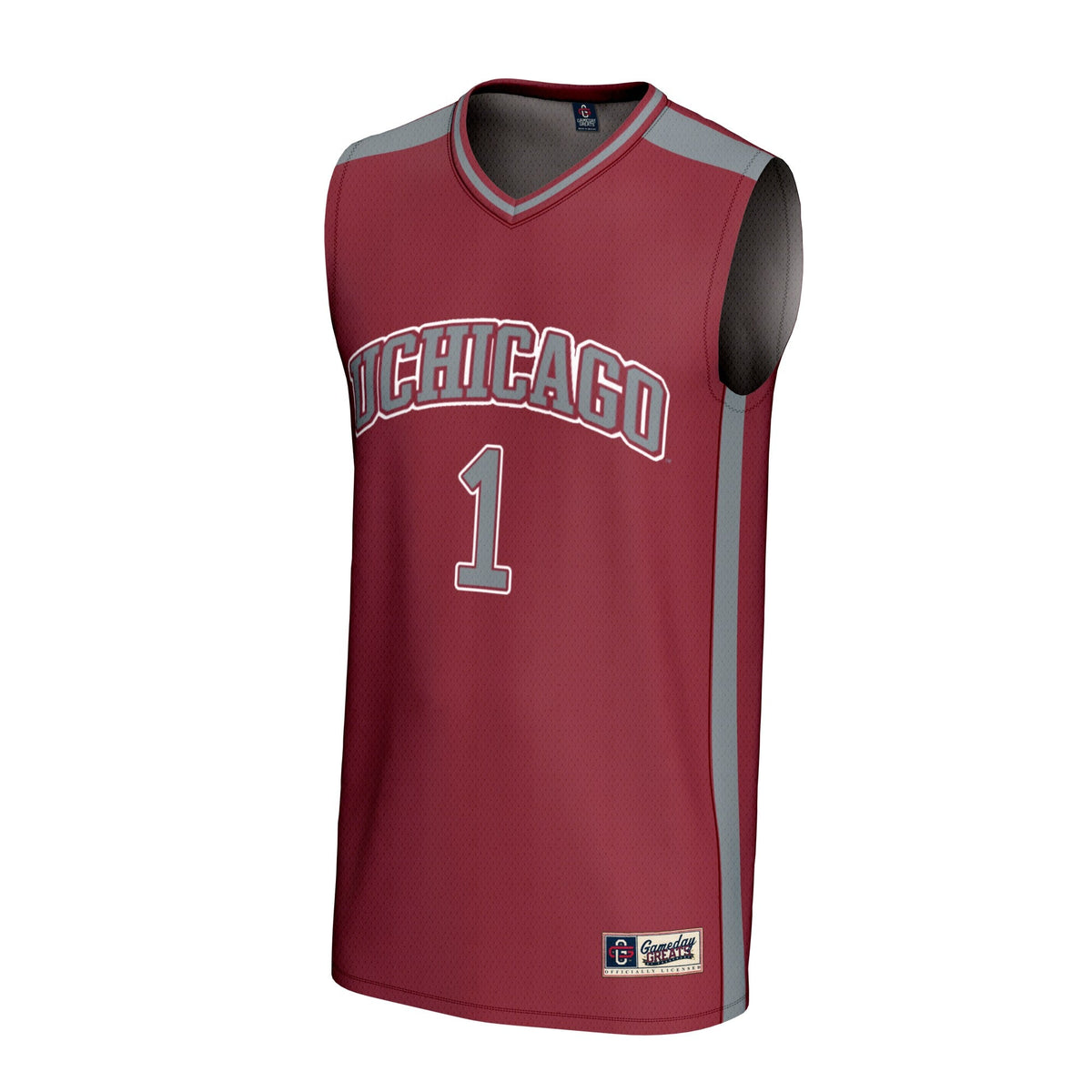 #1 UChicago Maroons Lightweight Basketball Fashion Jersey - Maroon product image 3, provided for visual reference and
