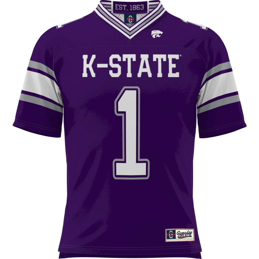 #1 Kansas State Wildcats Football Jersey - Purple product image 3, provided for visual reference and product detail review