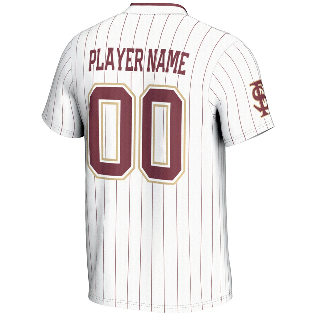 Florida State Seminoles NIL Pick-A-Player Lightweight Softball Jersey - White product image 4, provided for visual reference