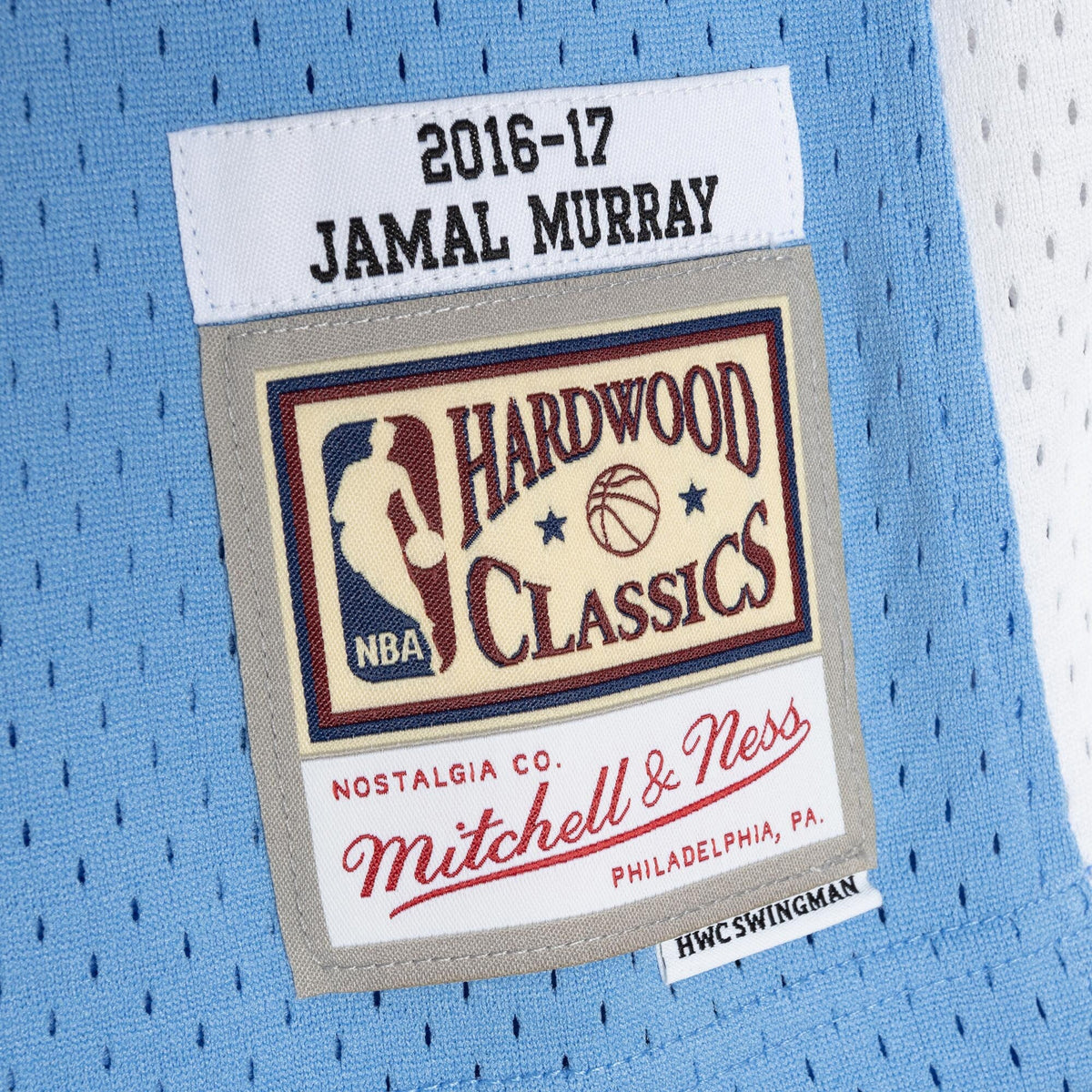 Denver Nuggets Jamal Murray 2016 Road Jersey - Columbia Blue product image 6, provided for visual reference and product