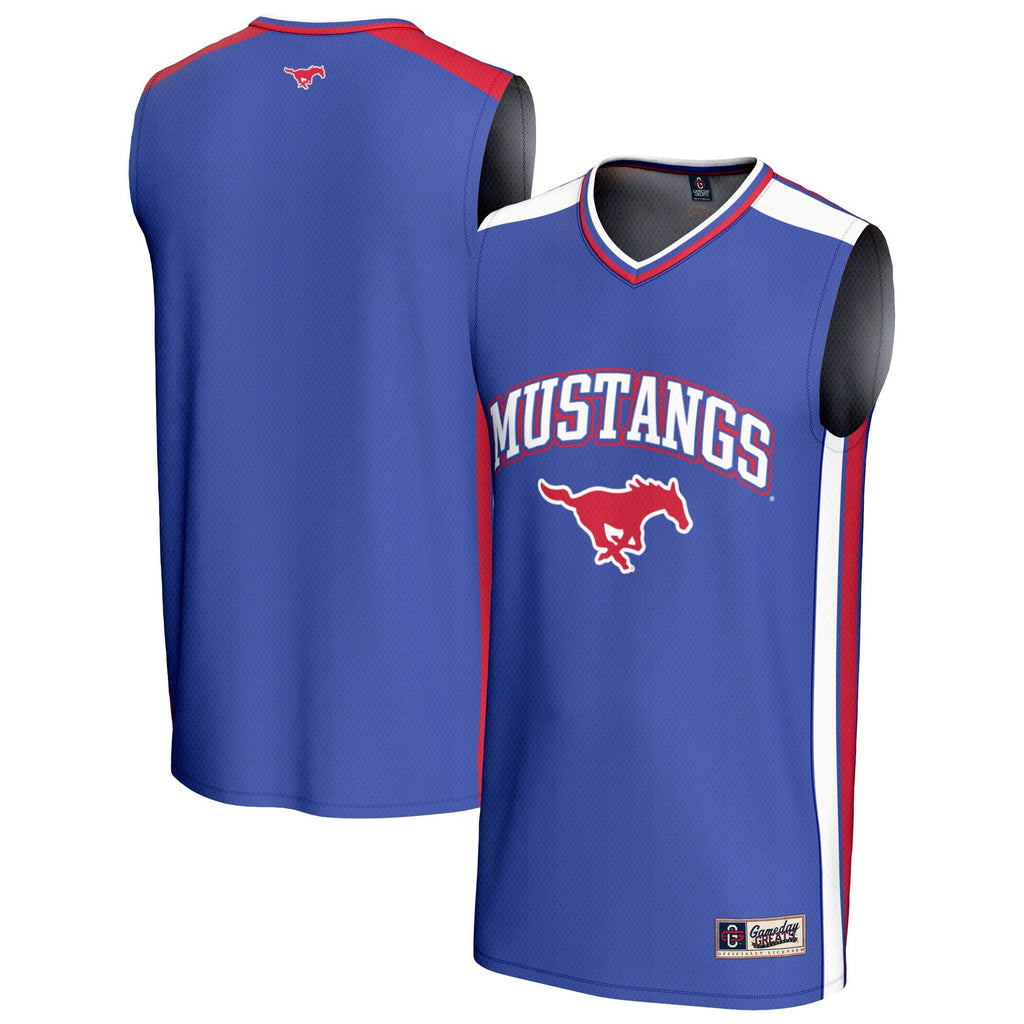 SMU Mustangs Basketball Jersey - Royal product image 1, provided for visual reference and product detail review