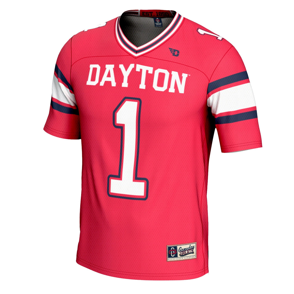#1 Dayton Flyers Football Jersey – Red product image 3, provided for visual reference and product detail review