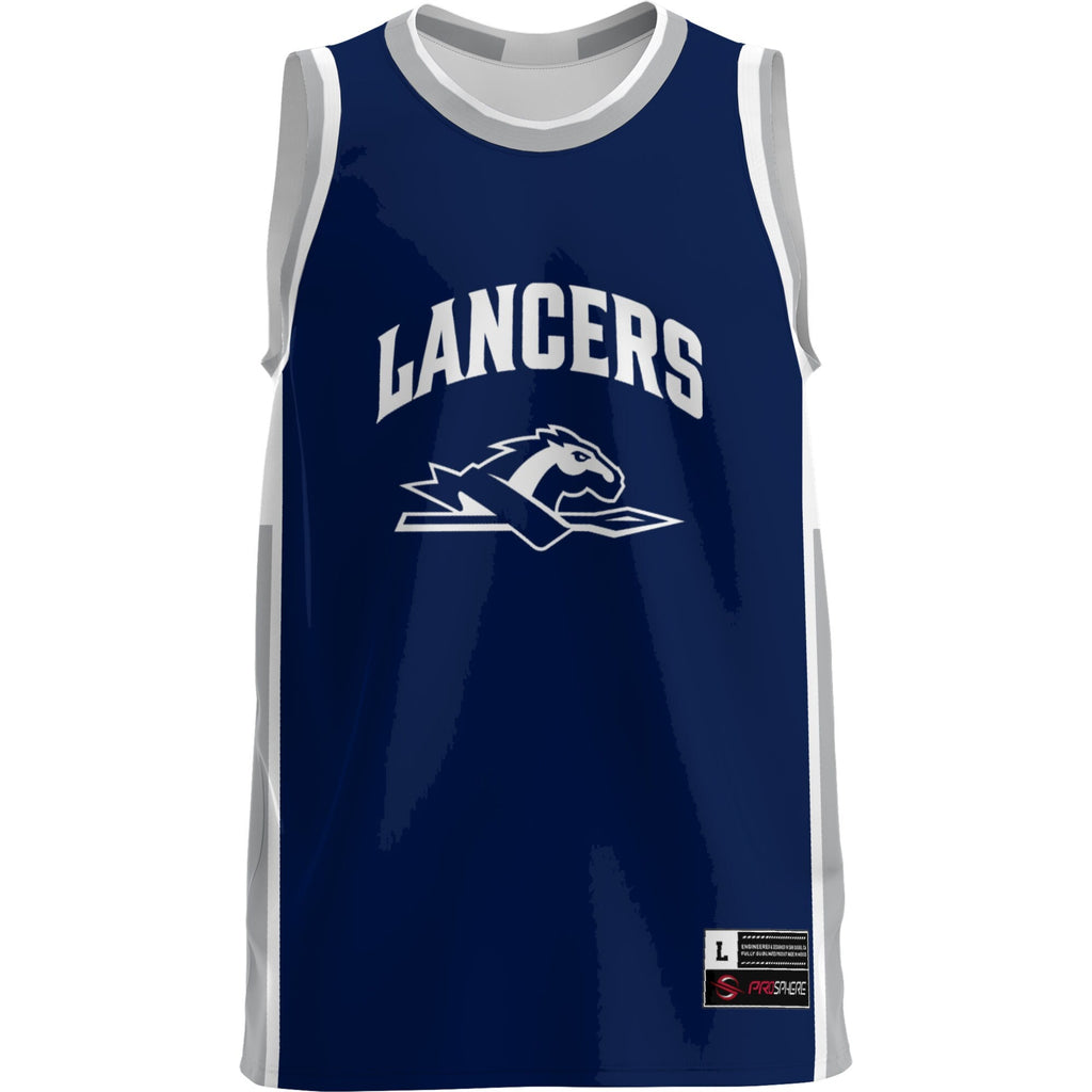 Longwood Lancers Lightweight Basketball Jersey - Blue product image 3, provided for visual reference and product detail