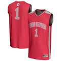 #1 Ohio State Buckeyes Lightweight Basketball Fashion Jersey - Scarlet product image 1, provided for visual reference and