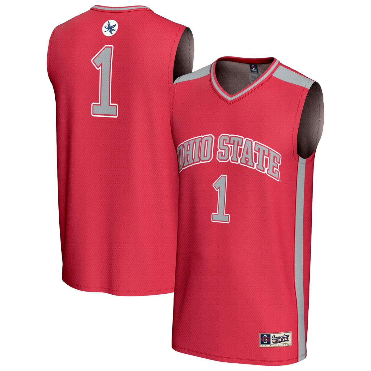 #1 Ohio State Buckeyes Lightweight Basketball Fashion Jersey - Scarlet product image 1, provided for visual reference and