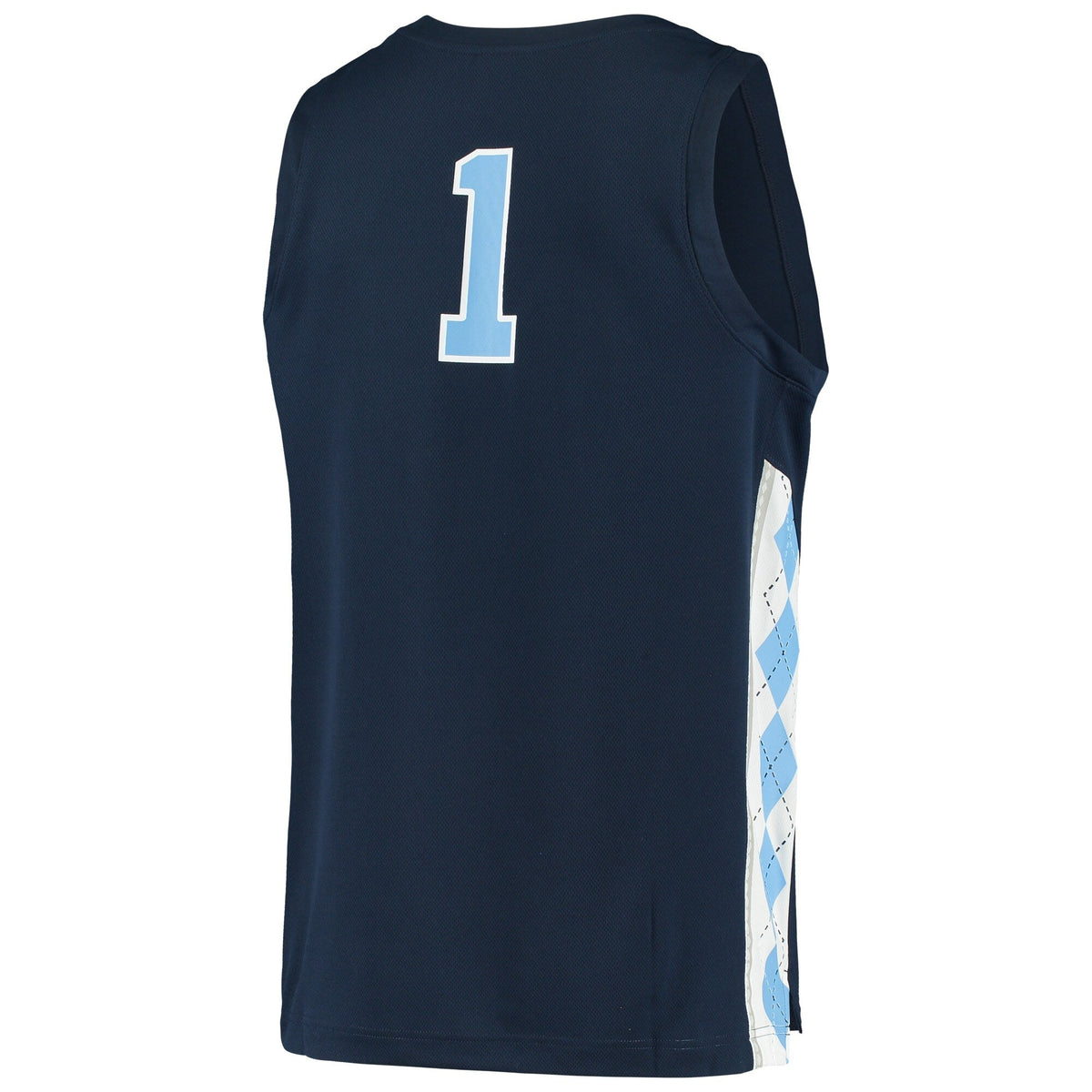 #1 North Carolina Tar Heels Replica Basketball Jersey - Navy product image 4, provided for visual reference and product
