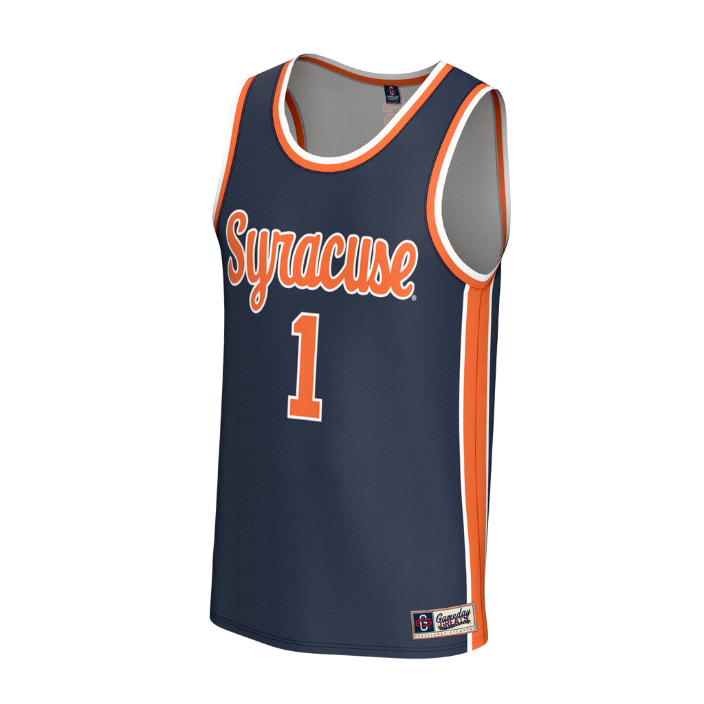 Syracuse Orange Lightweight Collegiate Basketball Fashion Jersey - Navy product image 3, provided for visual reference and