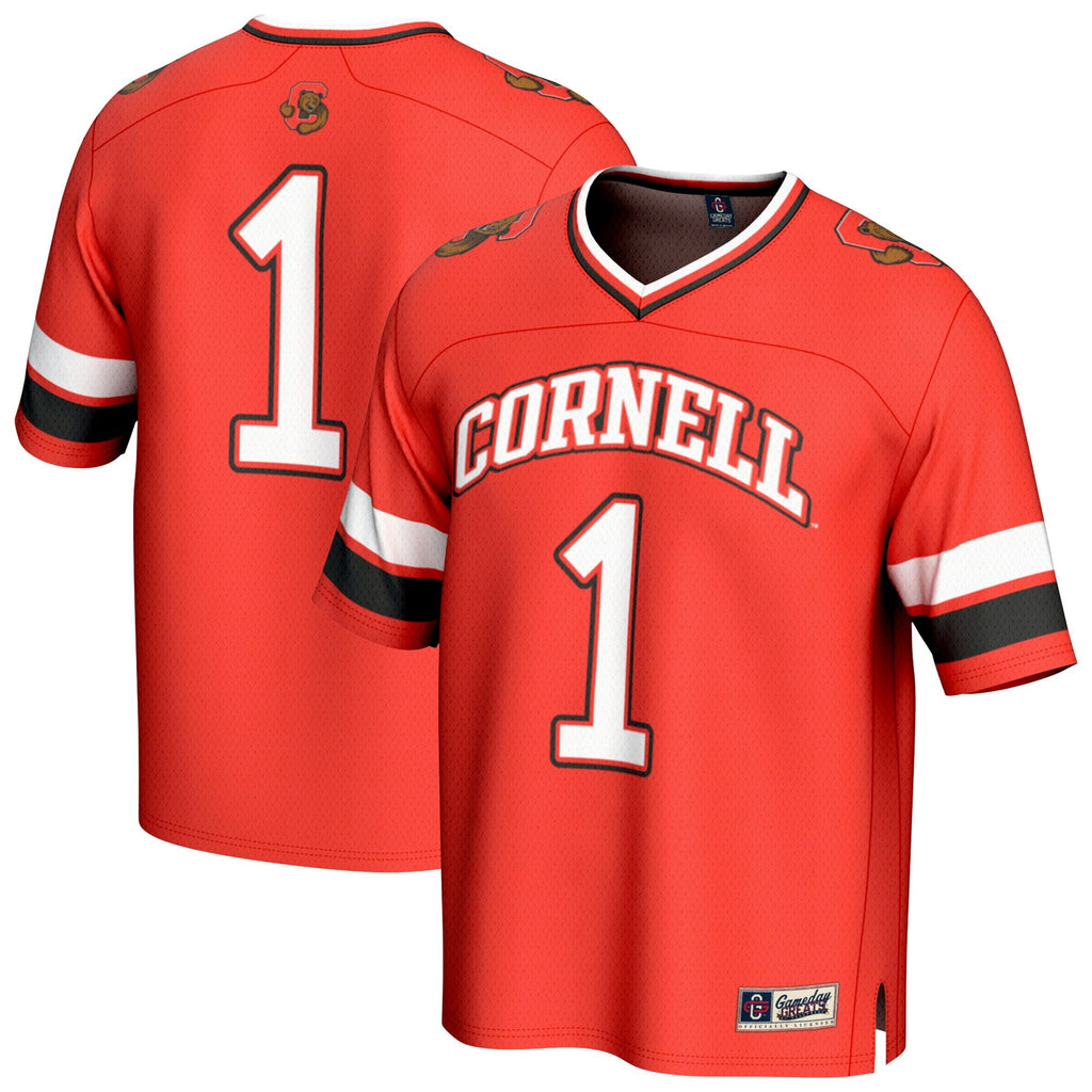 #1 Cornell Big Red Collegiate Football Fashion Jersey - Red product image 2, provided for visual reference and product