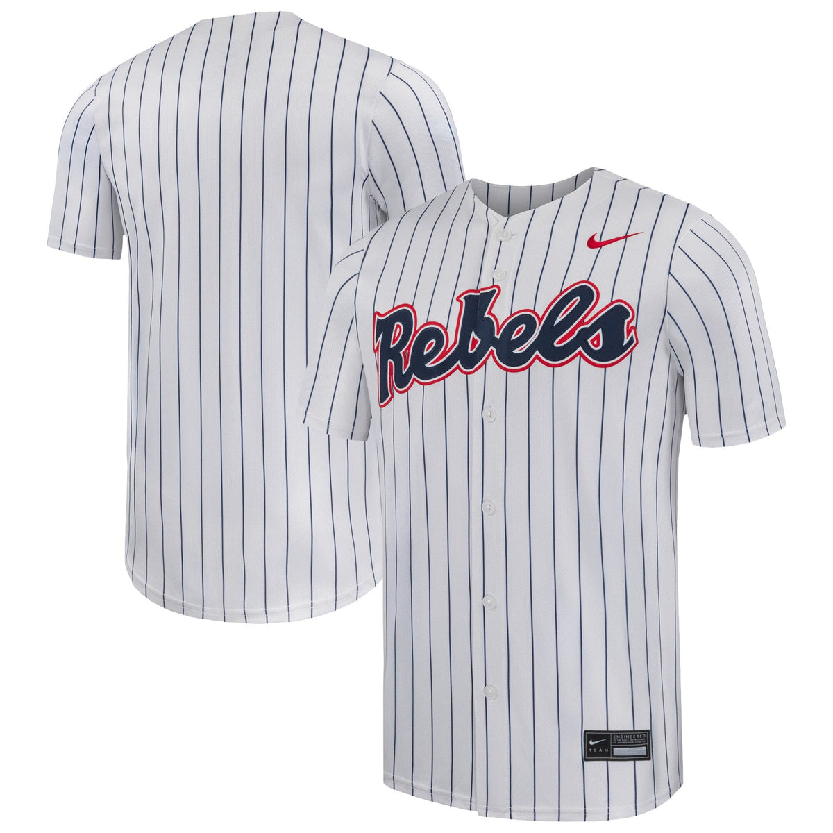 White Ole Miss Rebels Limited Baseball Jersey product image 1, provided for visual reference and product detail review