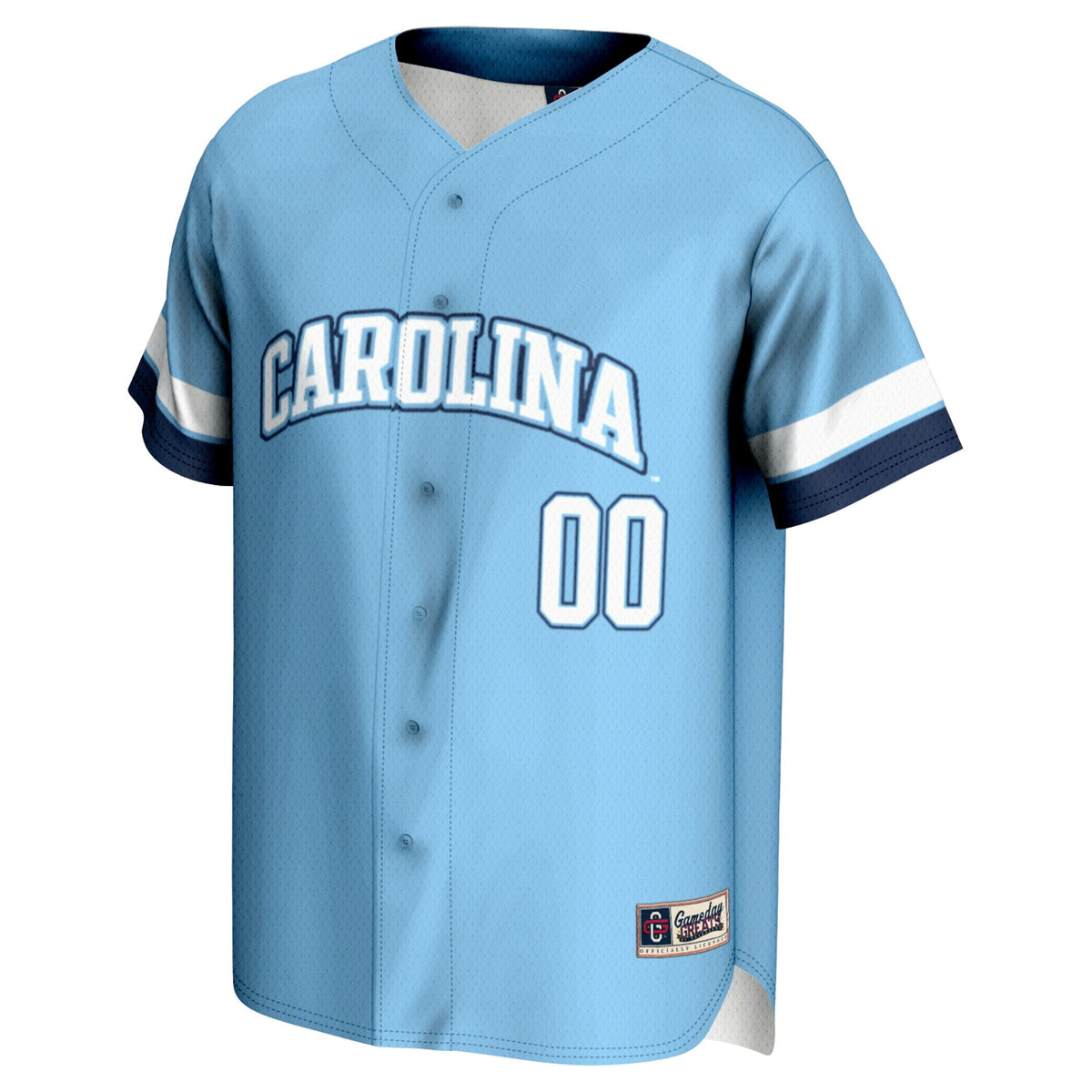 North Carolina Tar Heels NIL Pick-A-Player Lightweight Baseball Jersey - Carolina Blue product image 3, provided for visual