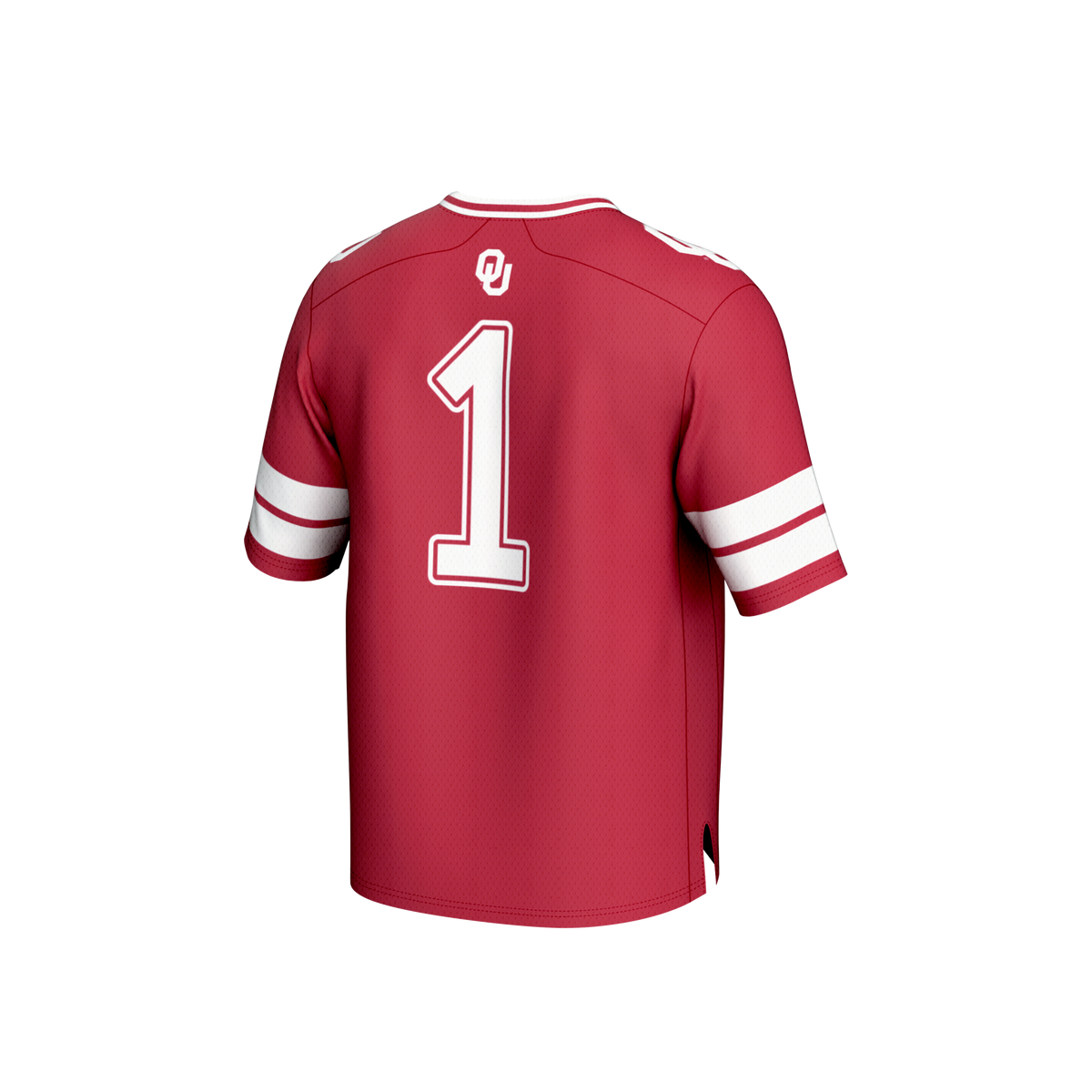 #1 Oklahoma Sooners Lightweight Collegiate Football Fashion Jersey - Crimson product image 4, provided for visual reference