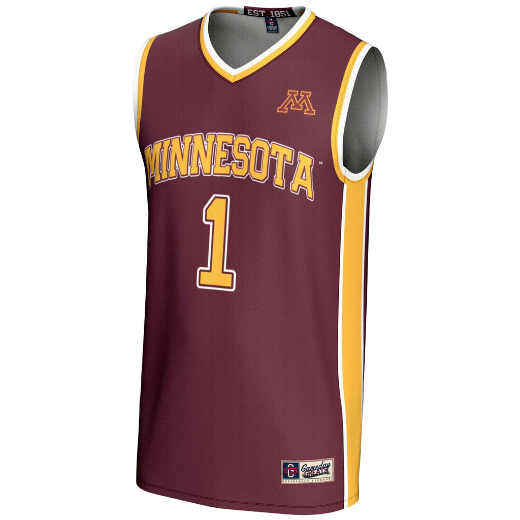 #1 Minnesota Golden Gophers Lightweight Basketball Jersey - Maroon product image 3, provided for visual reference and