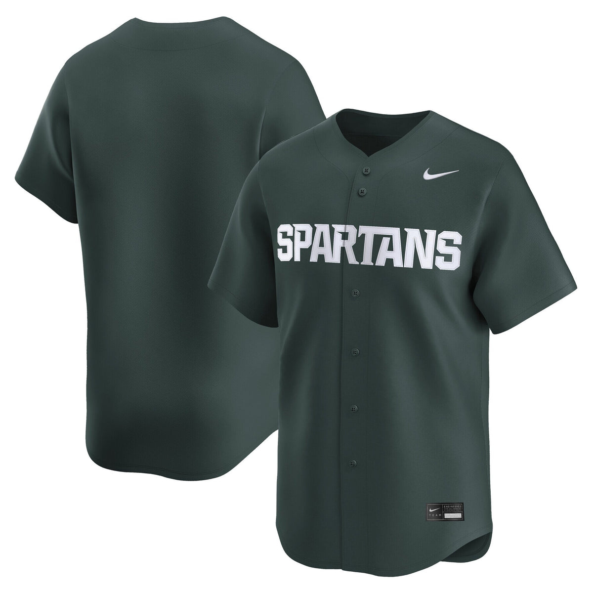 Green Michigan State Spartans Baseball Limited Jersey product image 1, provided for visual reference and product detail