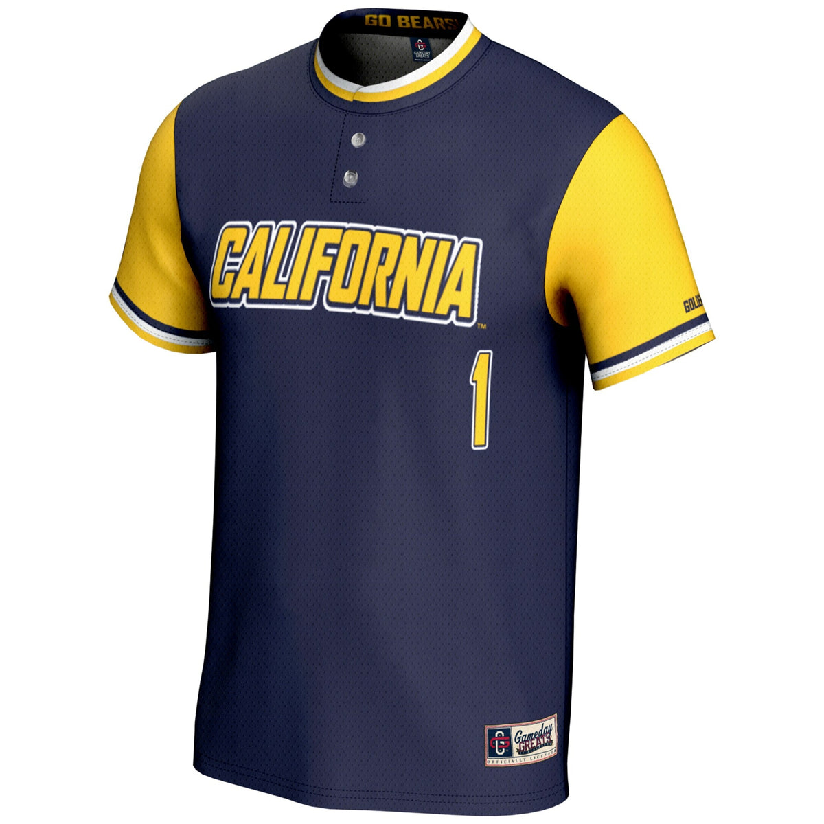 #1 Cal Bears Lightweight Softball Jersey - Navy product image 3, provided for visual reference and product detail review
