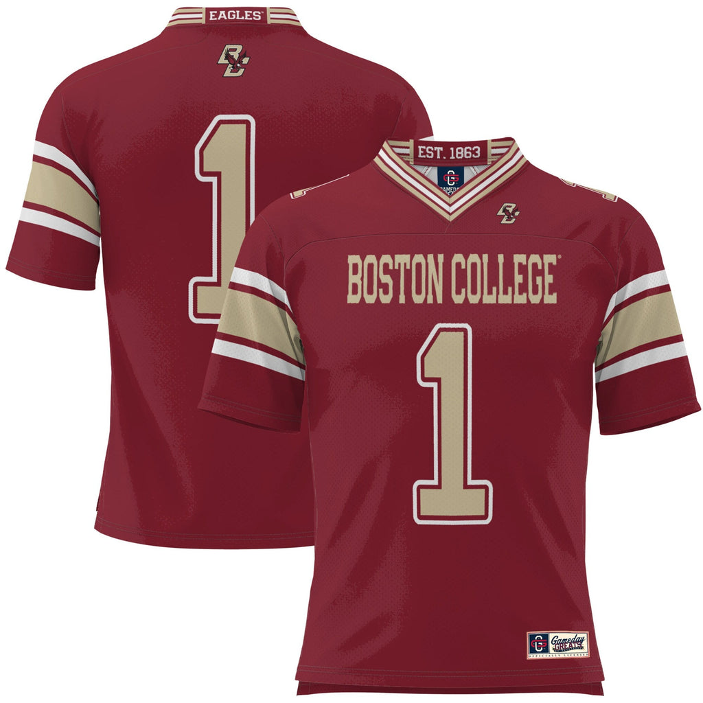 #1 Boston College Eagles Football Jersey - Maroon product image 1, provided for visual reference and product detail review
