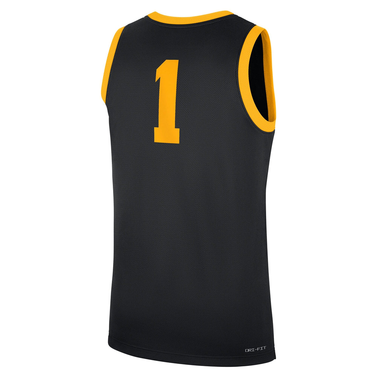 #1 Iowa Hawkeyes Road Replica Jersey - Black product image 4, provided for visual reference and product detail review
