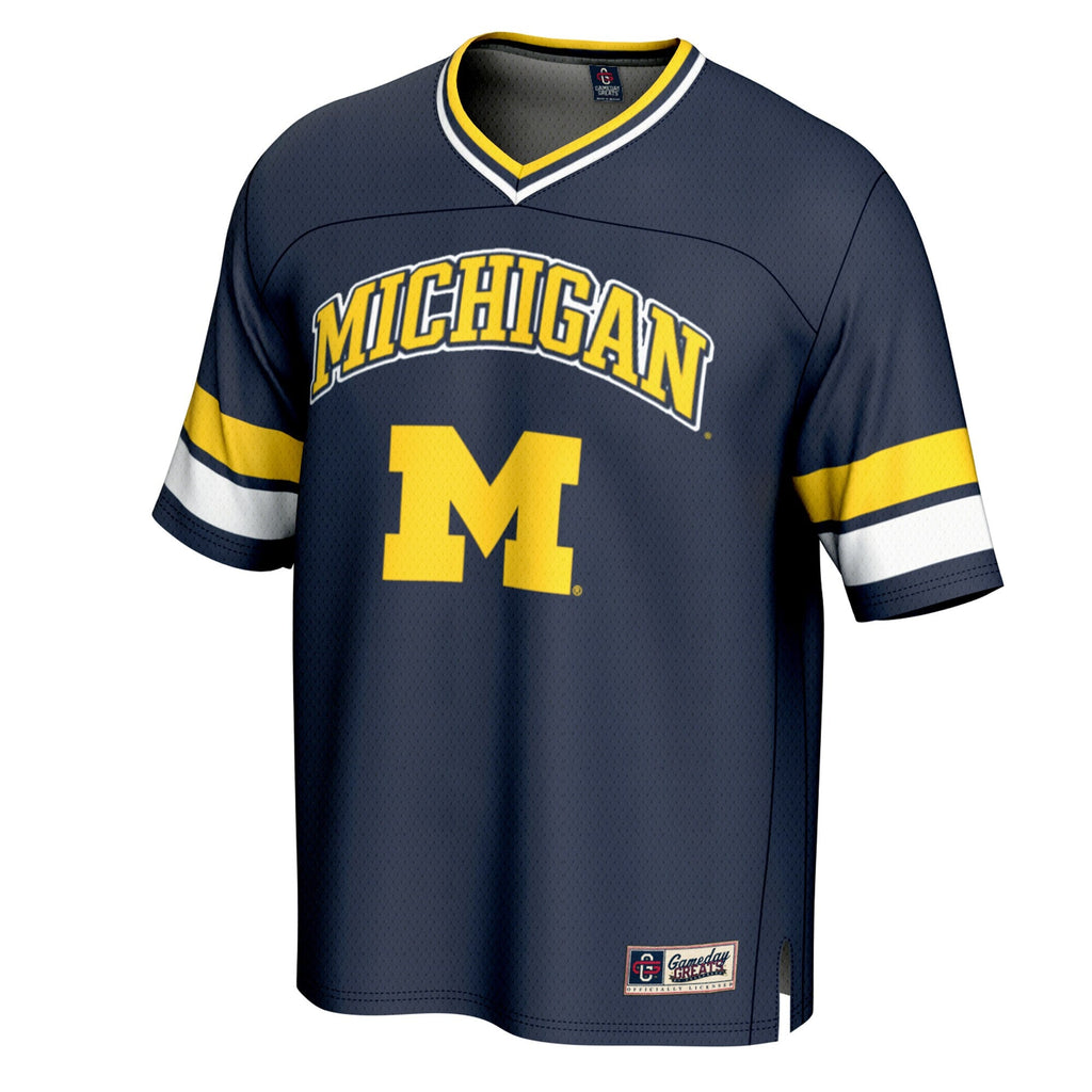 Michigan Wolverines Spirit Football Jersey - Navy product image 3, provided for visual reference and product detail review