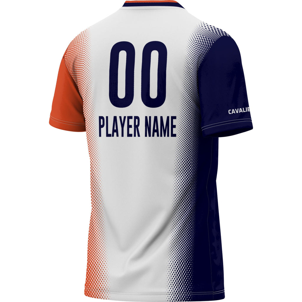 Virginia Cavaliers Pick-A-Player NIL Lightweight Soccer Jersey - White product image 4, provided for visual reference and