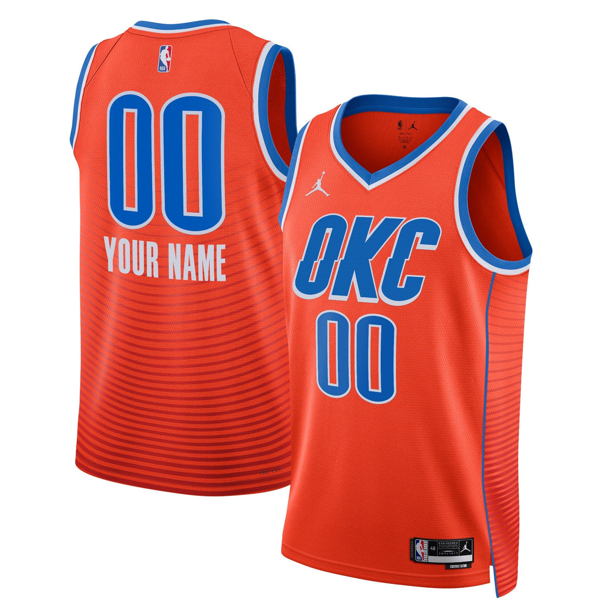 Oklahoma City Thunder Statement Swingman Jersey - Custom product image 1, provided for visual reference and product detail