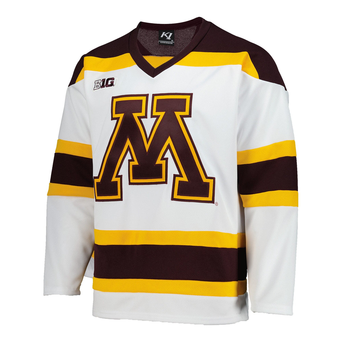 White Minnesota Golden Gophers Replica Hockey Jersey product image 3, provided for visual reference and product detail review