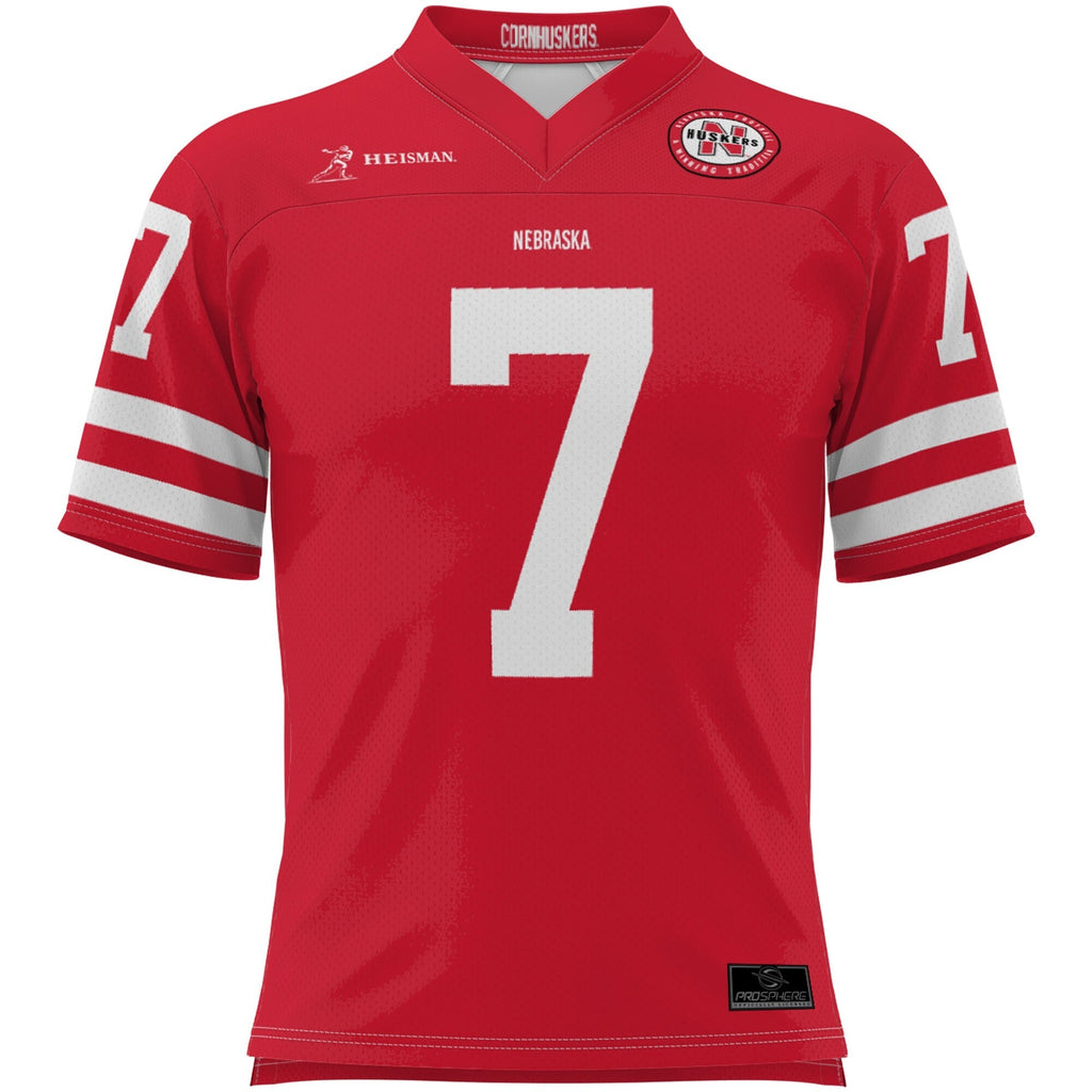 Eric Crouch Nebraska Huskers Heisman Football Jersey - Scarlet product image 3, provided for visual reference and product