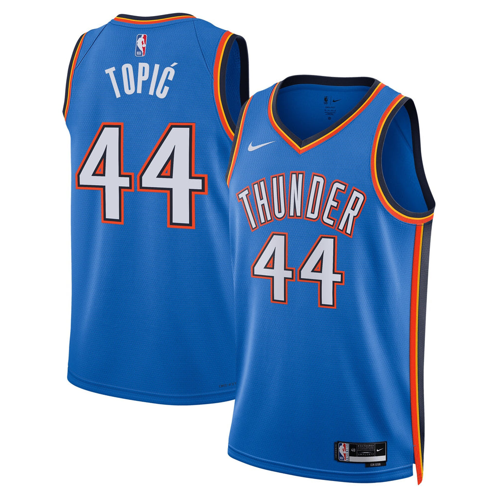 Oklahoma City Thunder Icon Swingman Jersey - Blue - Nikola Topić product image 1, provided for visual reference and product