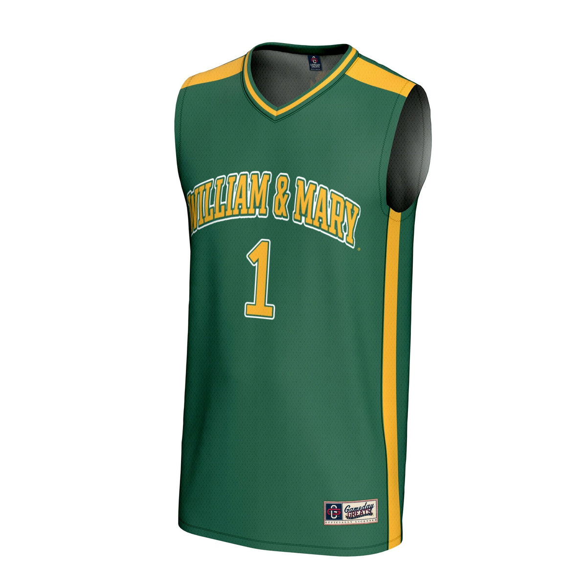 #1 William & Mary Tribe Lightweight Collegiate Basketball Fashion Jersey - Green product image 3, provided for visual