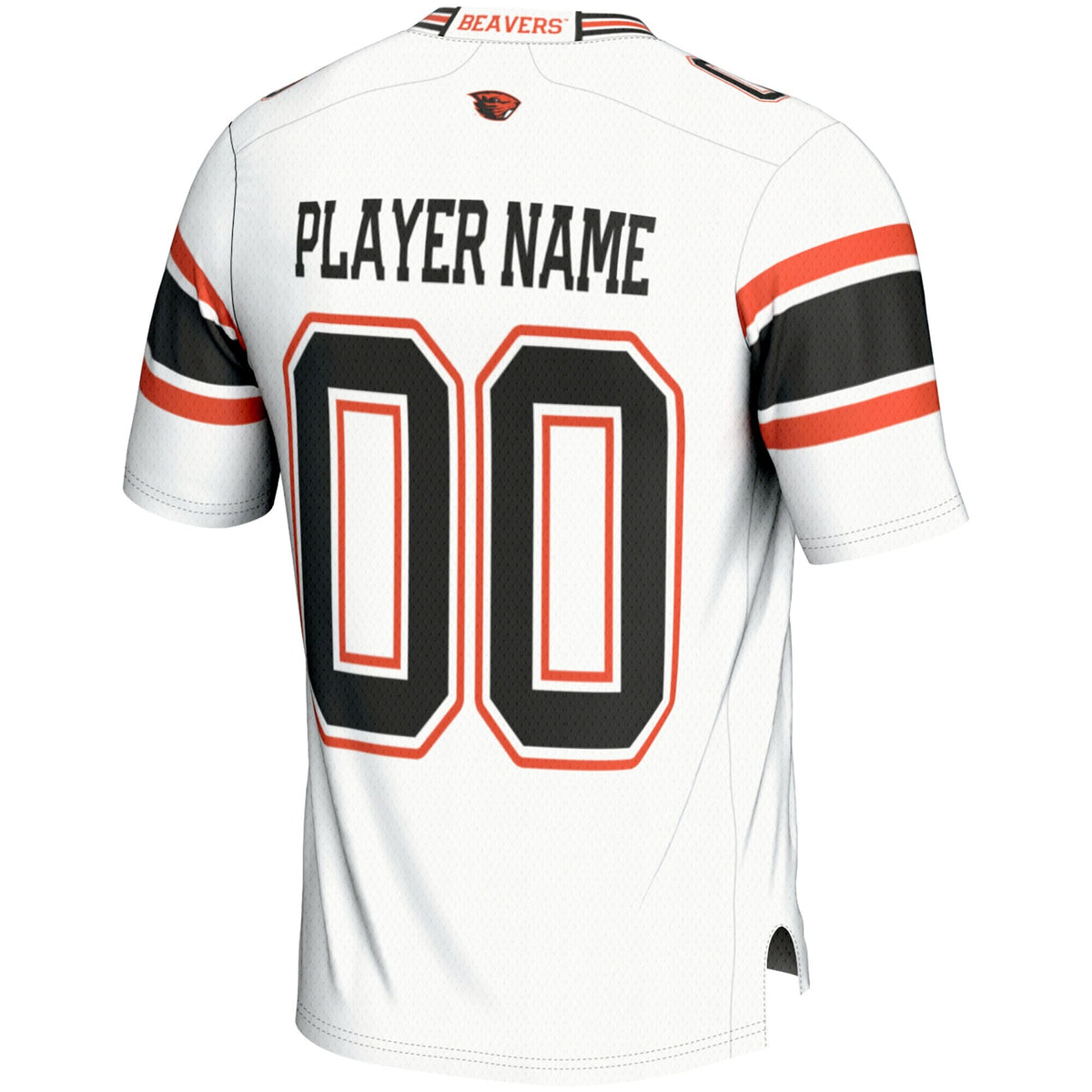 Oregon State Beavers NIL Pick-A-Player Football Jersey - White product image 4, provided for visual reference and product