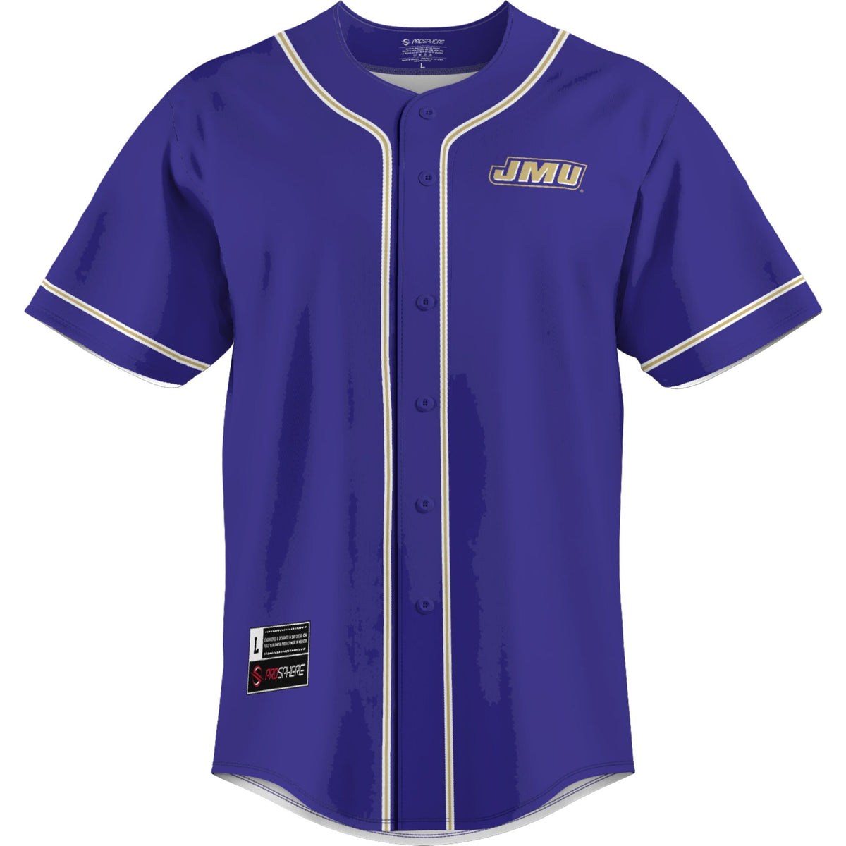 James Madison Dukes Lightweight Baseball Jersey - Purple product image 3, provided for visual reference and product detail