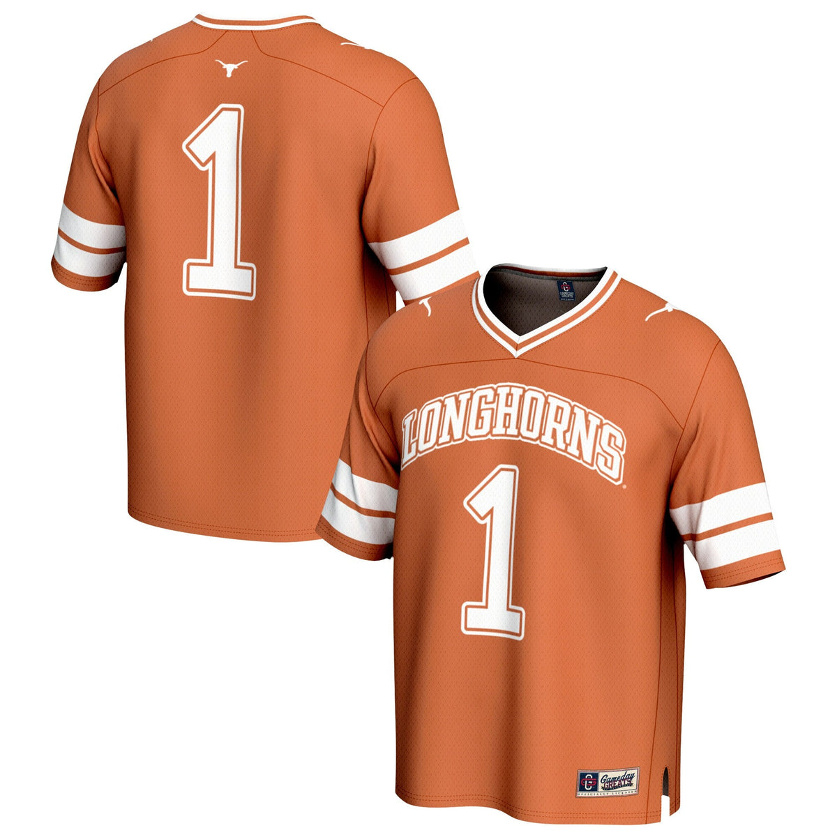 #1 Texas Longhorns Football Fashion Jersey - Texas Orange product image 1, provided for visual reference and product detail
