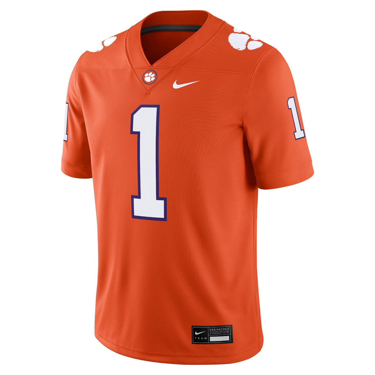#1 Orange Clemson Tigers Game Jersey product image 3, provided for visual reference and product detail review