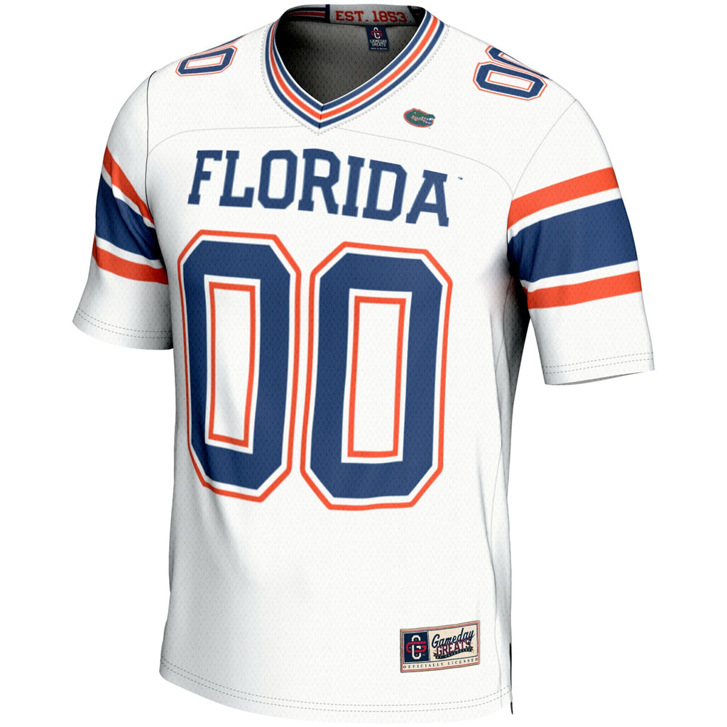 Florida Gators NIL Pick-A-Player Football Jersey - White product image 3, provided for visual reference and product detail