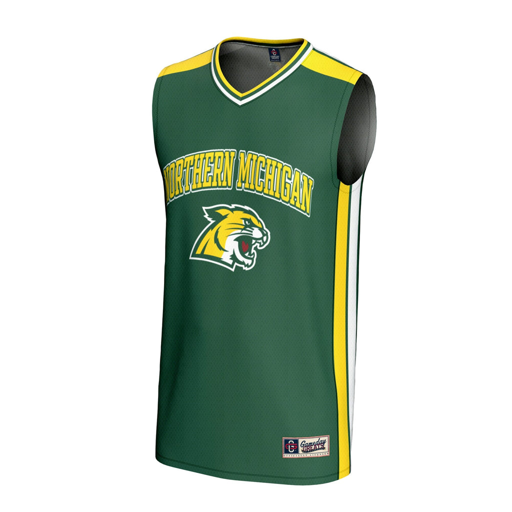 Northern Michigan Wildcats Spirit Basketball Jersey - Green product image 3, provided for visual reference and product
