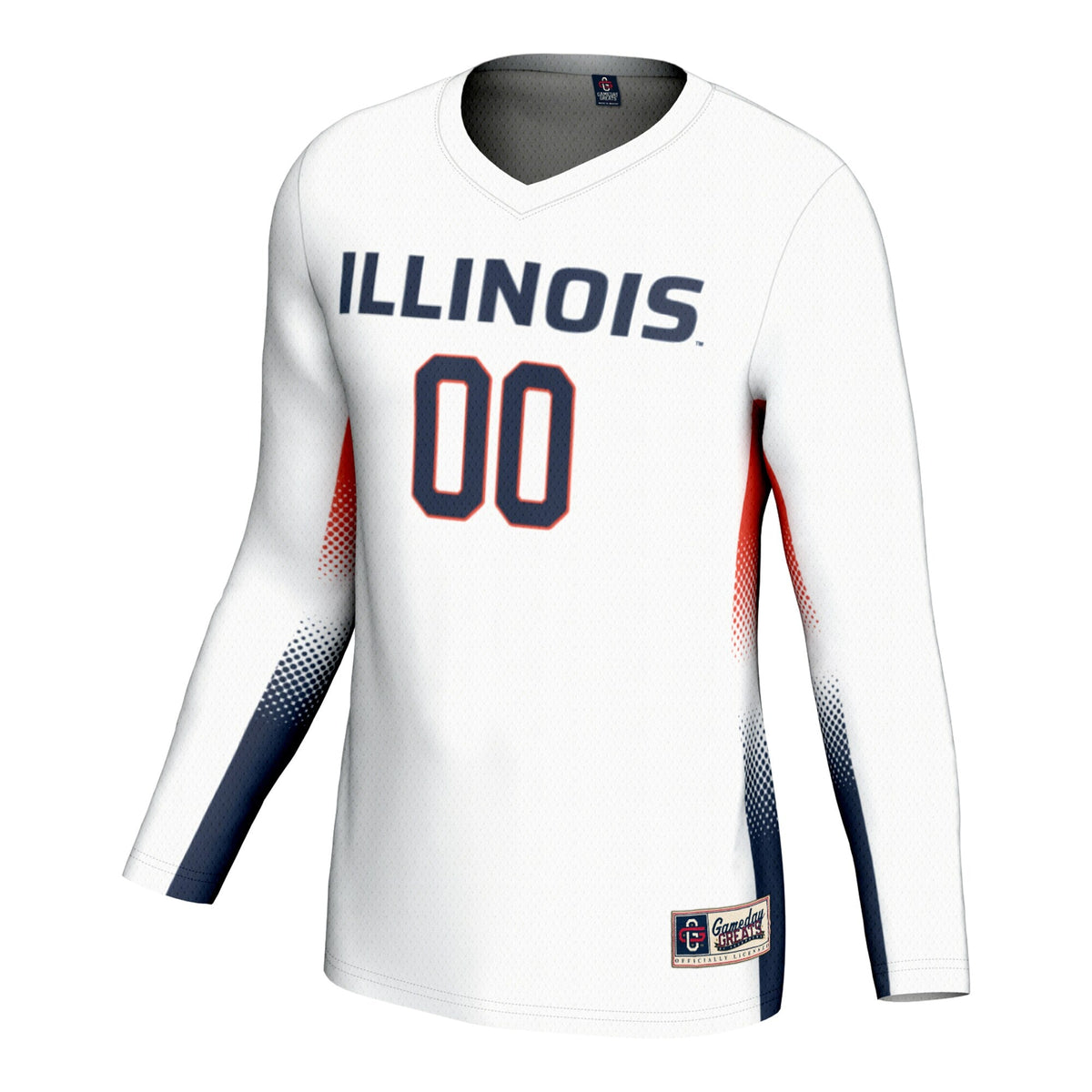 Illinois Fighting Illini NIL Lightweight Volleyball Jersey - White product image 3, provided for visual reference and