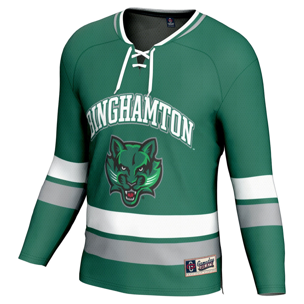 Binghamton Bearcats Spirit Hockey Jersey - Green product image 3, provided for visual reference and product detail review