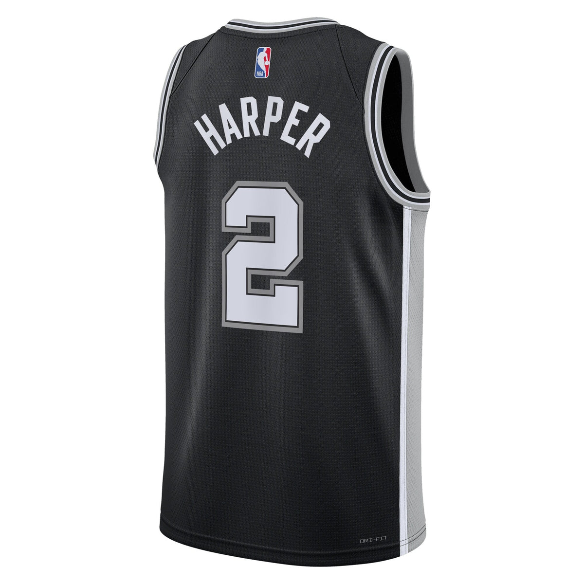 San Antonio Spurs Icon Edition Swingman Jersey NBA 2025 First Round Draft Pick - Black - Dylan Harper product image 4,