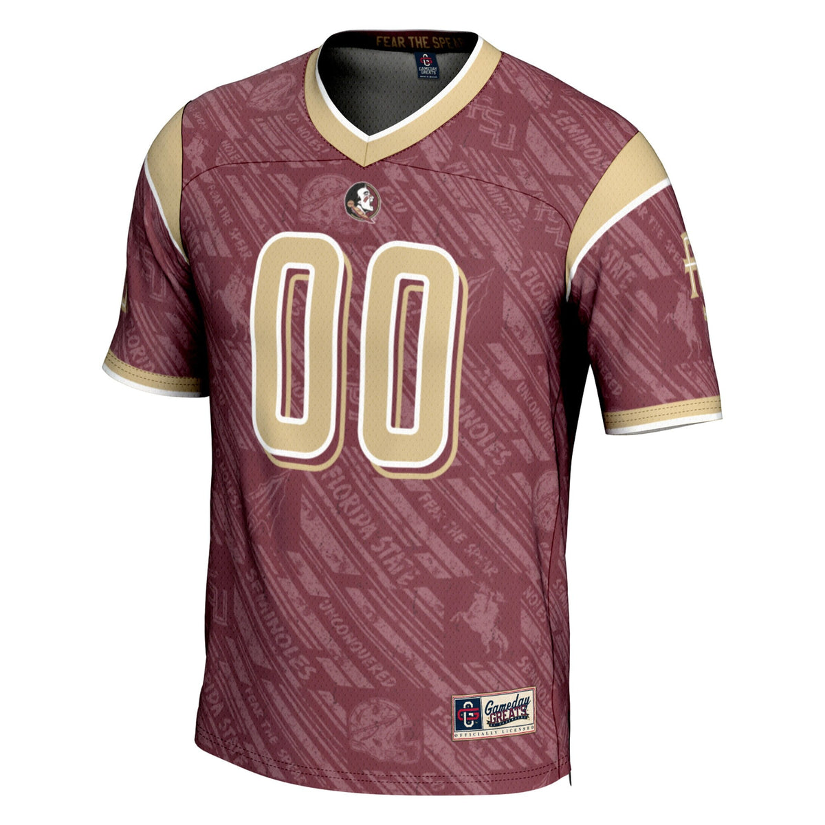 Florida State Seminoles Highlight Print NIL Pick-A-Player Football Jersey - Garnet product image 3, provided for visual