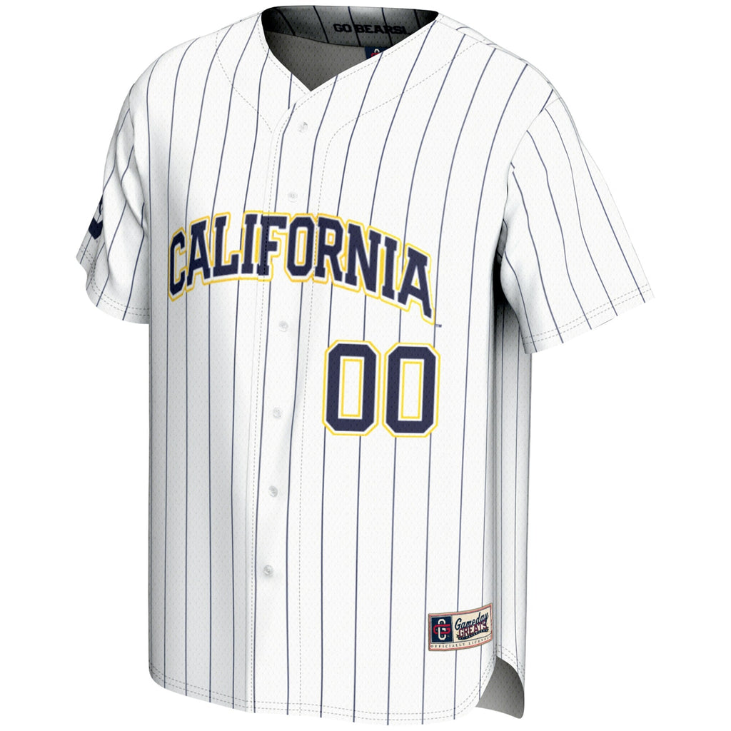 Cal Bears NIL Pick-A-Player Lightweight Baseball Jersey - White product image 3, provided for visual reference and product