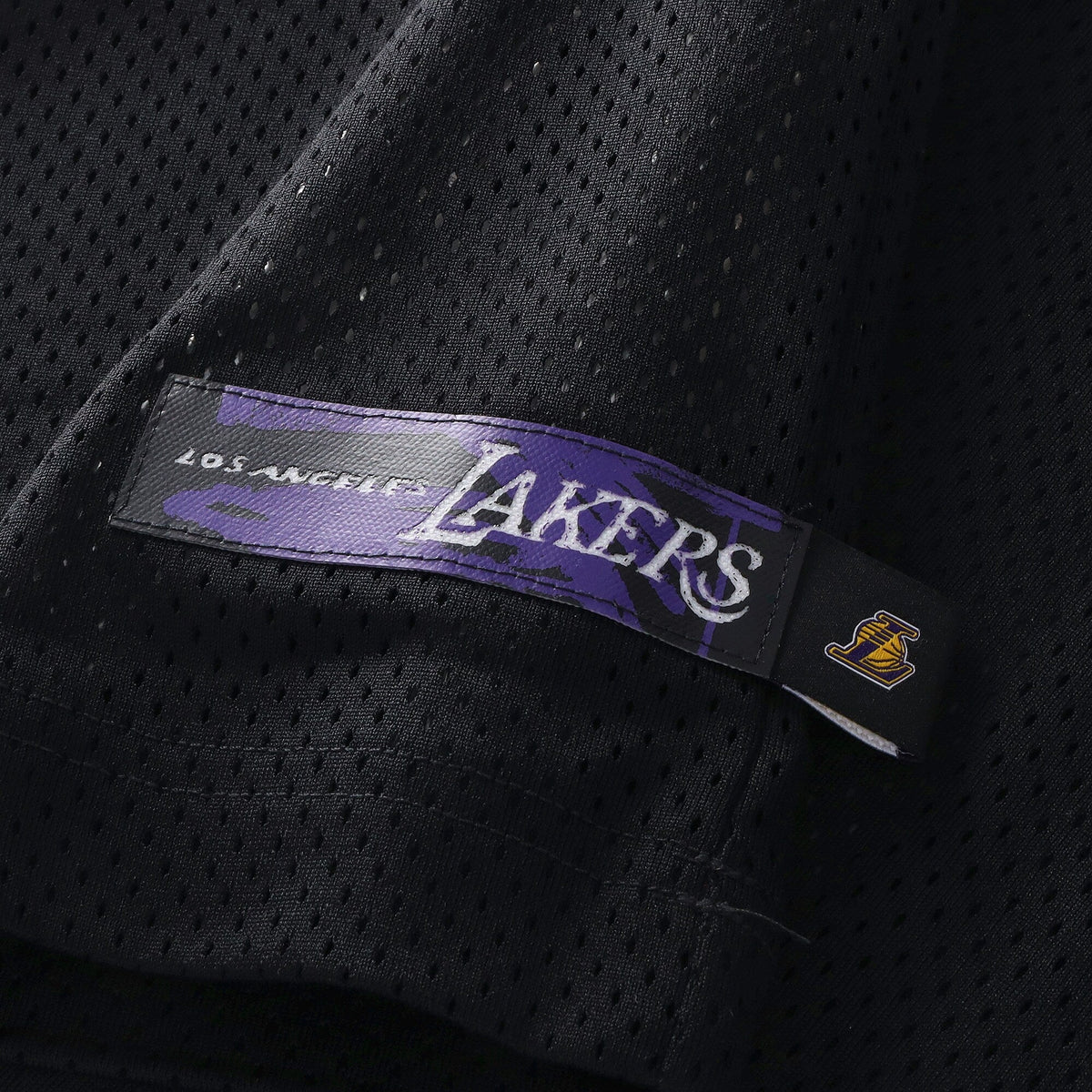Los Angeles Lakers Courtside Football Jersey - Black product image 7, provided for visual reference and product detail review