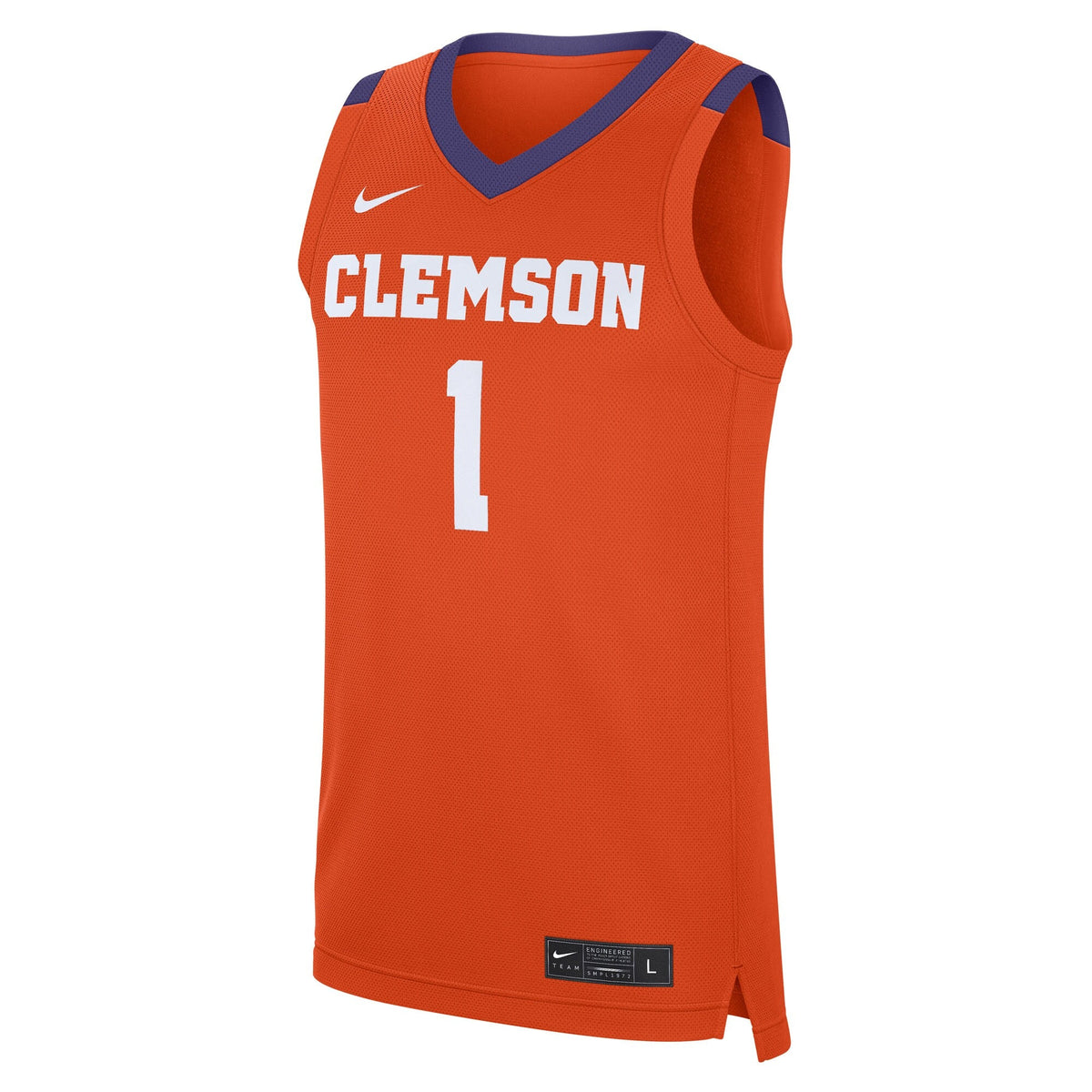 #1 Clemson Tigers Road Replica Jersey - Orange product image 3, provided for visual reference and product detail review