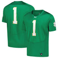 Notre Dame Fighting Irish Replica Football Jersey - Green product image 1, provided for visual reference and product detail