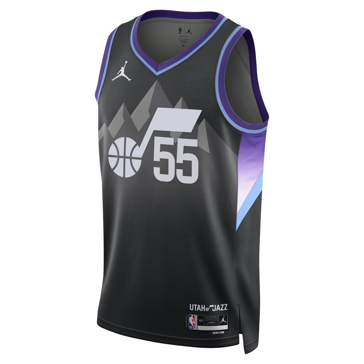 Utah Jazz Statement Edition Swingman Jersey - Black - John Konchar product image 3, provided for visual reference and