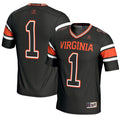#1 Virginia Cavaliers Endzone Football Jersey - Black product image 1, provided for visual reference and product detail