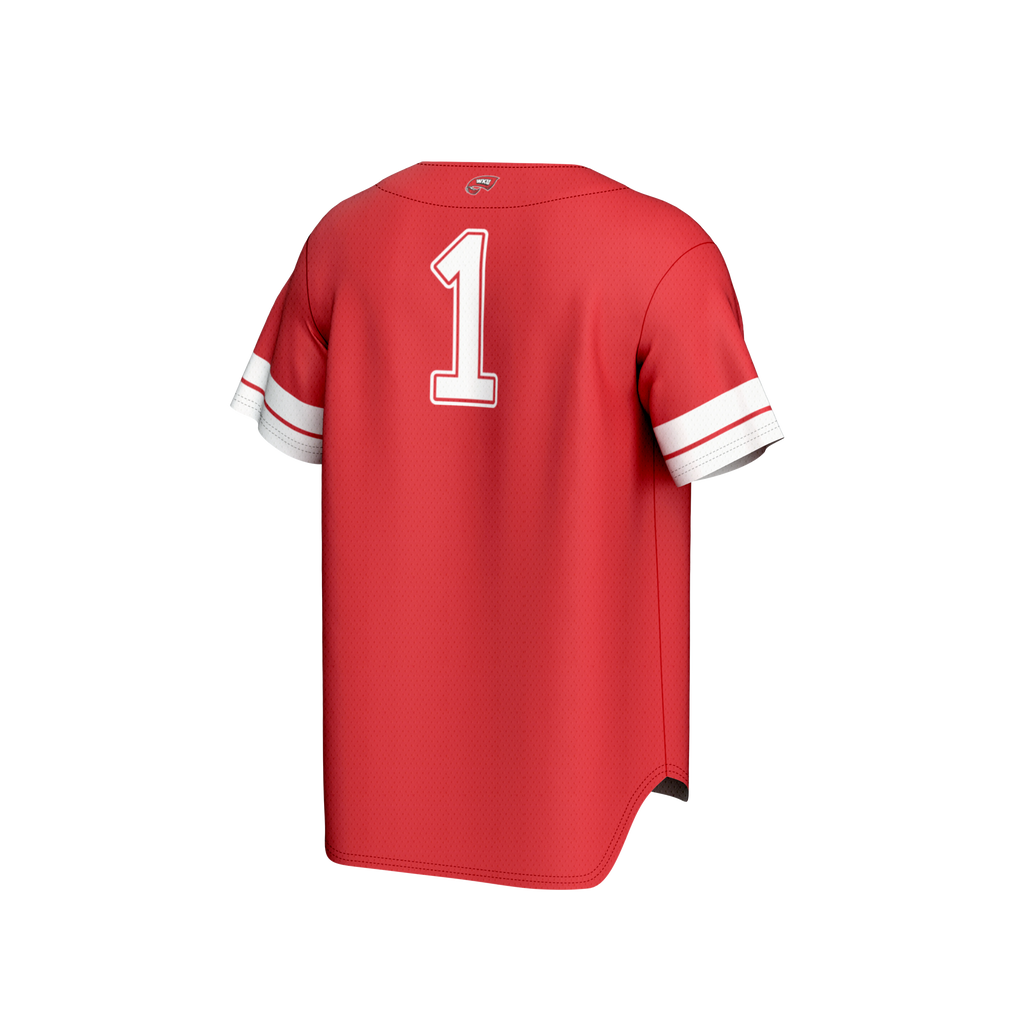 #1 Western Kentucky Hilltoppers Lightweight Collegiate Baseball Fashion Jersey - Red product image 4, provided for visual