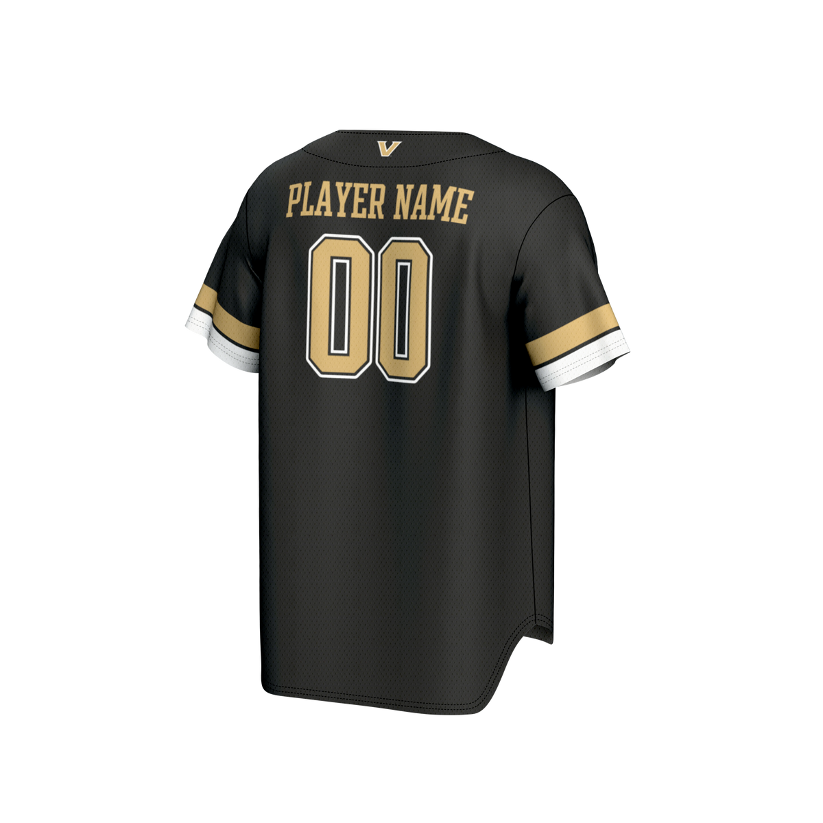 Vanderbilt Commodores NIL Pick-A-Player Lightweight Baseball Jersey - Black product image 4, provided for visual reference