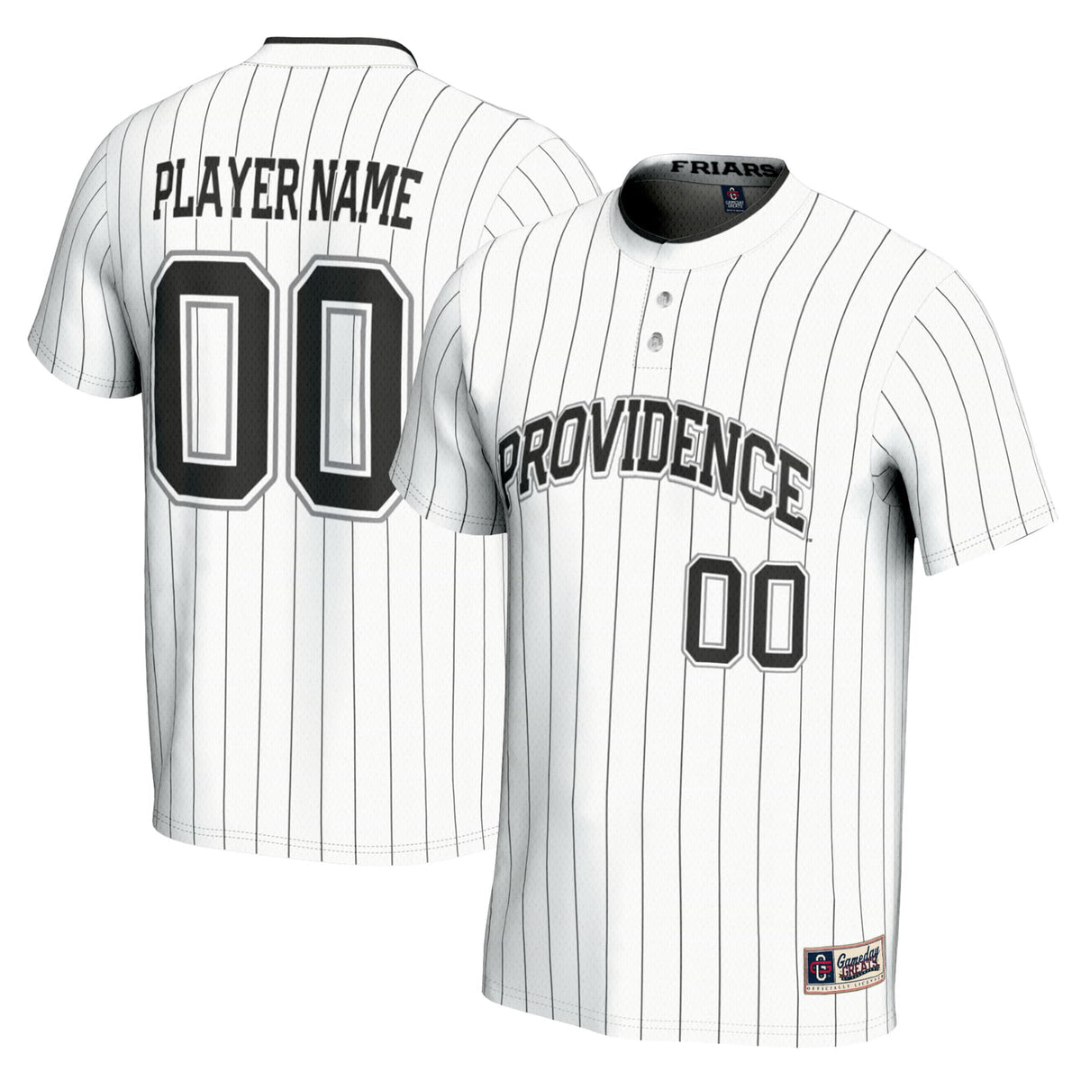 Providence Friars NIL Pick-A-Player Softball Lightweight Jersey - White product image 1, provided for visual reference and