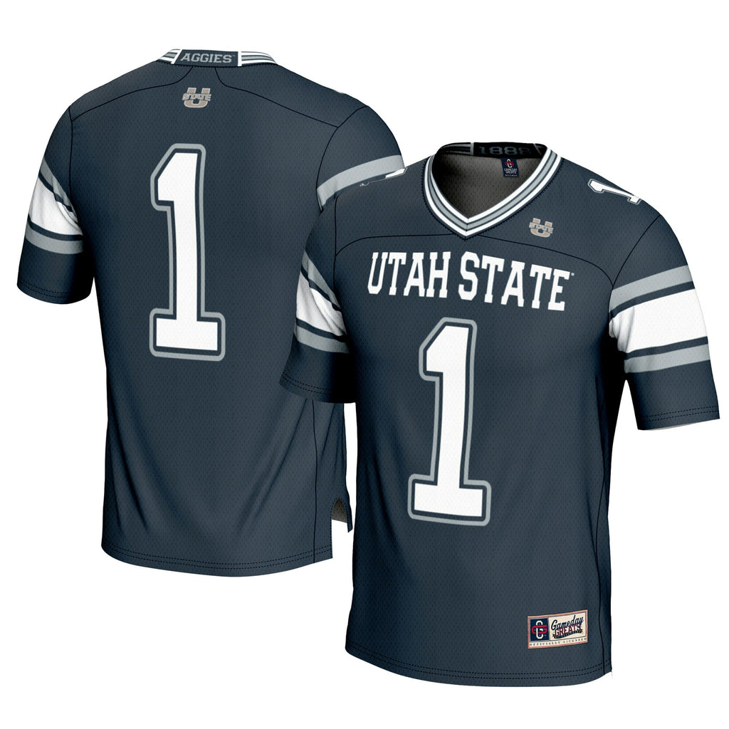 #1 Utah State Aggies Football Jersey - Navy product image 1, provided for visual reference and product detail review