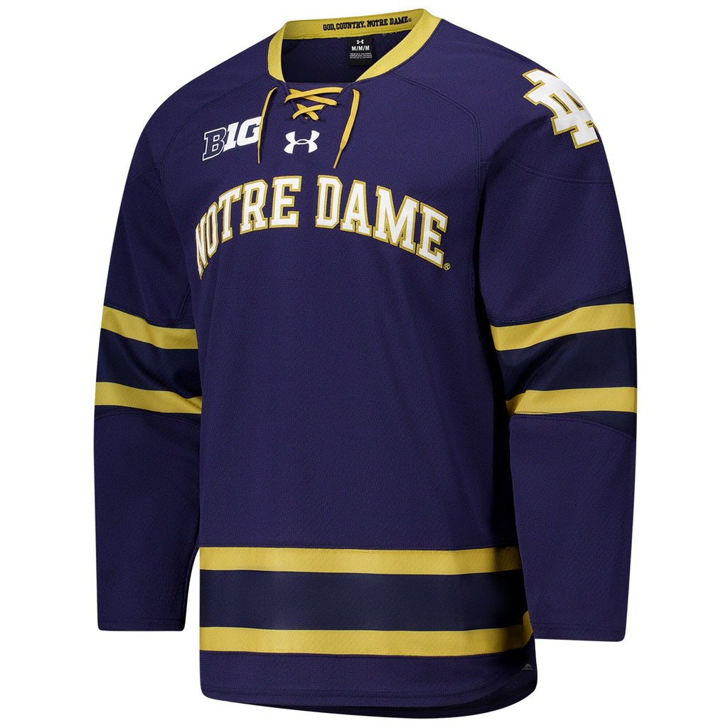 Notre Dame Fighting Irish Replica Hockey Jersey - Navy product image 3, provided for visual reference and product detail
