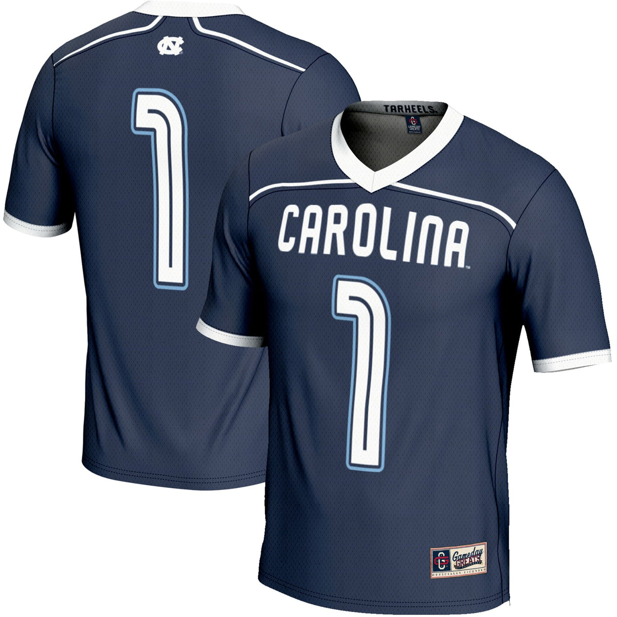 #1 North Carolina Tar Heels Lightweight Lacrosse Jersey - Navy product image 2, provided for visual reference and product