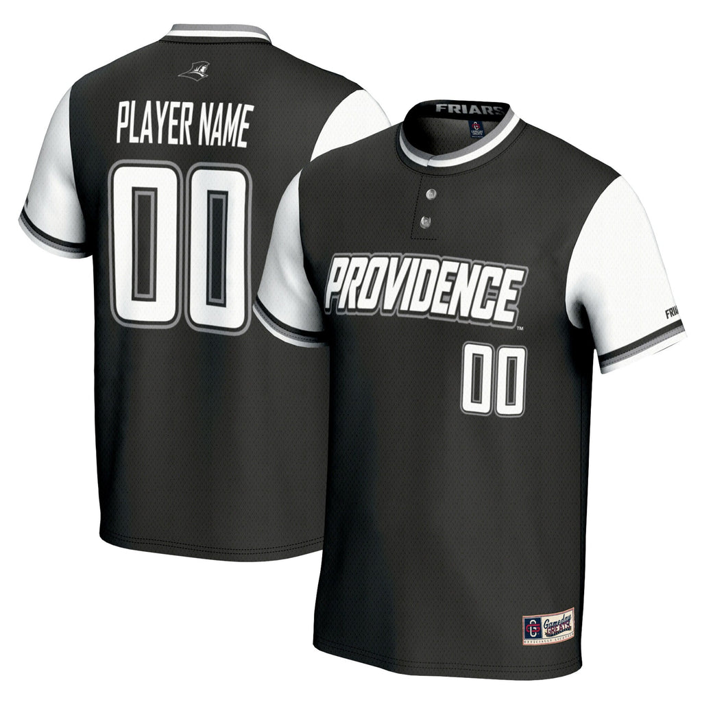 Providence Friars NIL Pick-A-Player Softball Lightweight Jersey - Black product image 2, provided for visual reference and